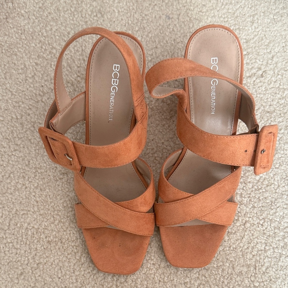 BCBGeneration Women's Brown Strappy Sandals